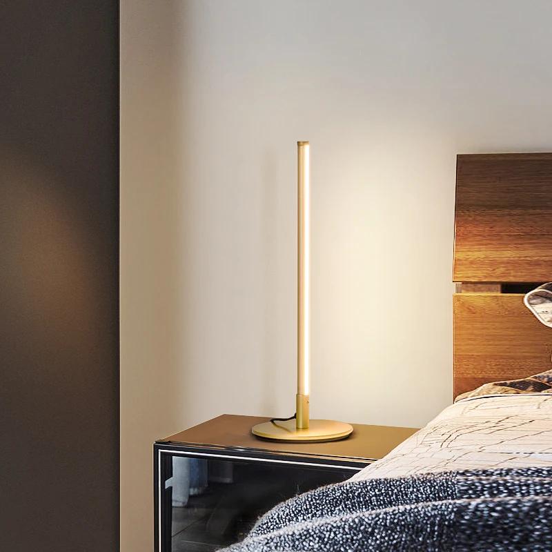 Modern LED Simple Minimalist Table lamp Bedroom Bedside Desk lights Hotel lamps Homestay Night Light home lighting