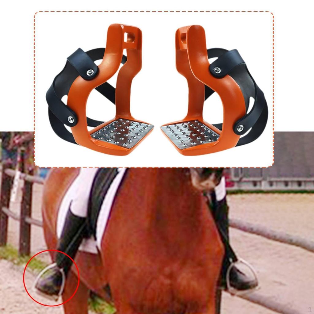 2 Pieces Horse Riding Stirrups Equestrian Equipment Accessories Replacement Outdoor Sports Repairing