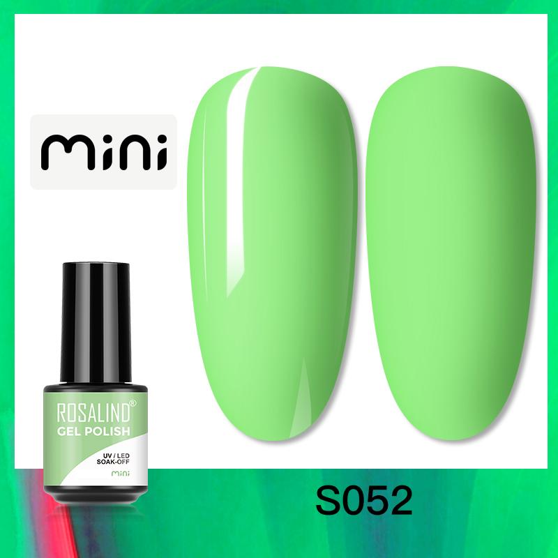 ROSALIND 150 Colors Mini Nail Gel Polish Soak Off UV Gel Nail Polish Long Lasting Base Top Gel Polish Temperature Cat Eye Glitter Nail Gel Glue