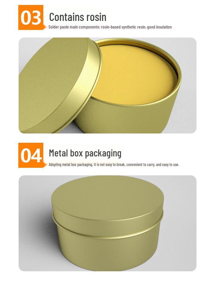 100g No-Clean Rosin Solder Paste for Electric Soldering, Easy-to-Tin, In Tin Box