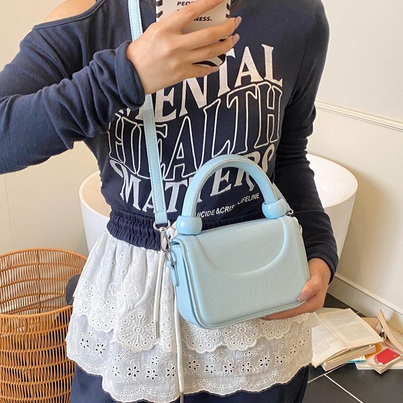 Handbag Bag 2025 New Casual Trend Niche Design Cross-body Fashionable Portable Single-shoulder Small Square
