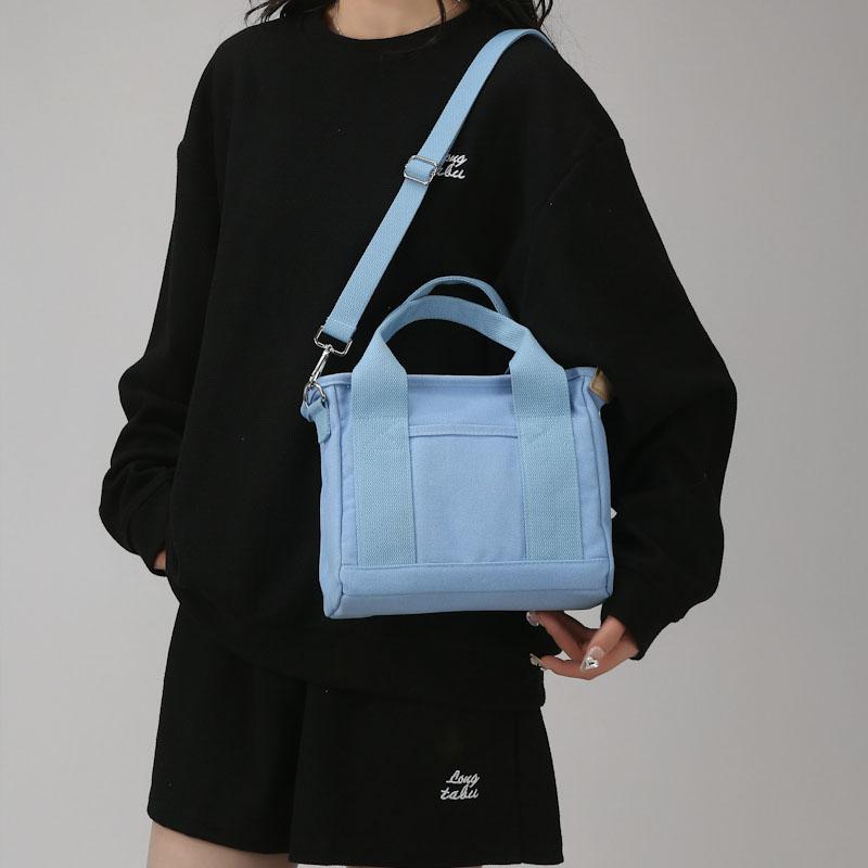 Canvas Multi-compartment Handbag Women's Shoulder Crossbody Bag