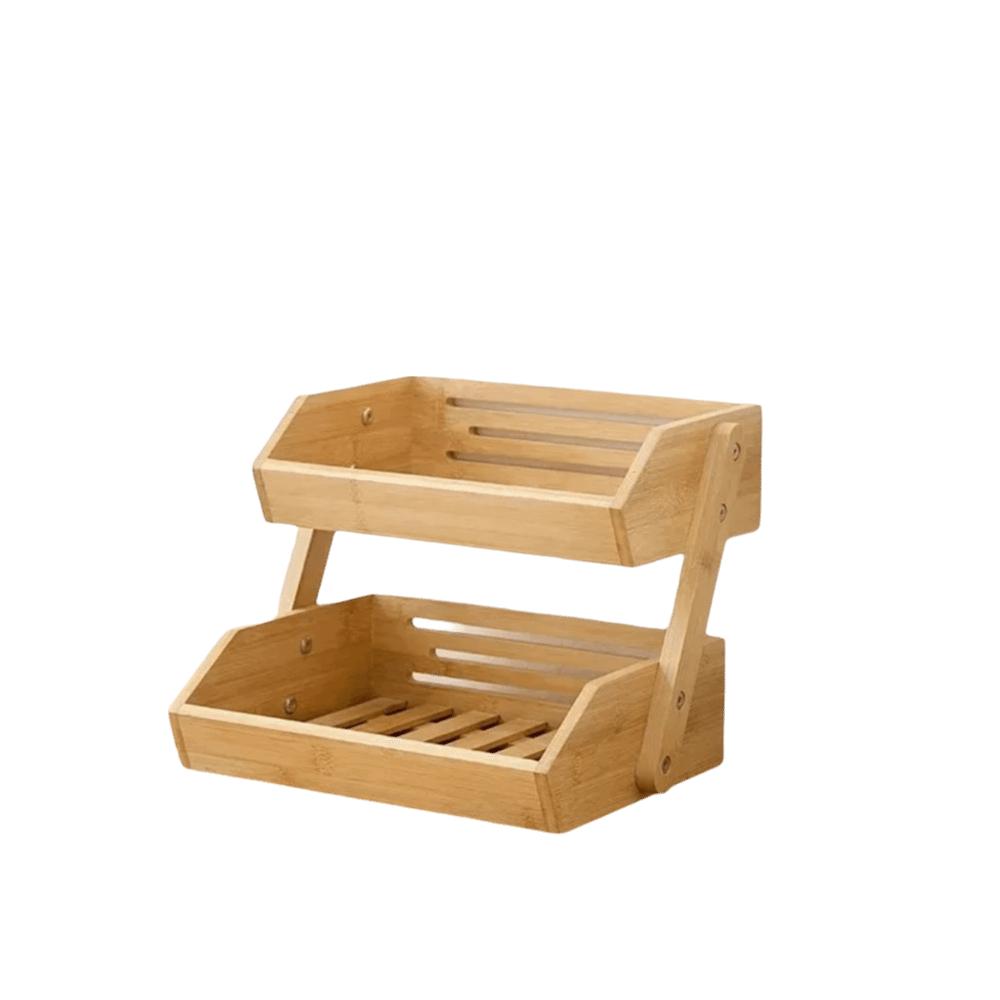 

Многофункциональная многоярусная стойка для хранения Бамбуковая стойка для демонстрации лапши Кухонный органайзер S