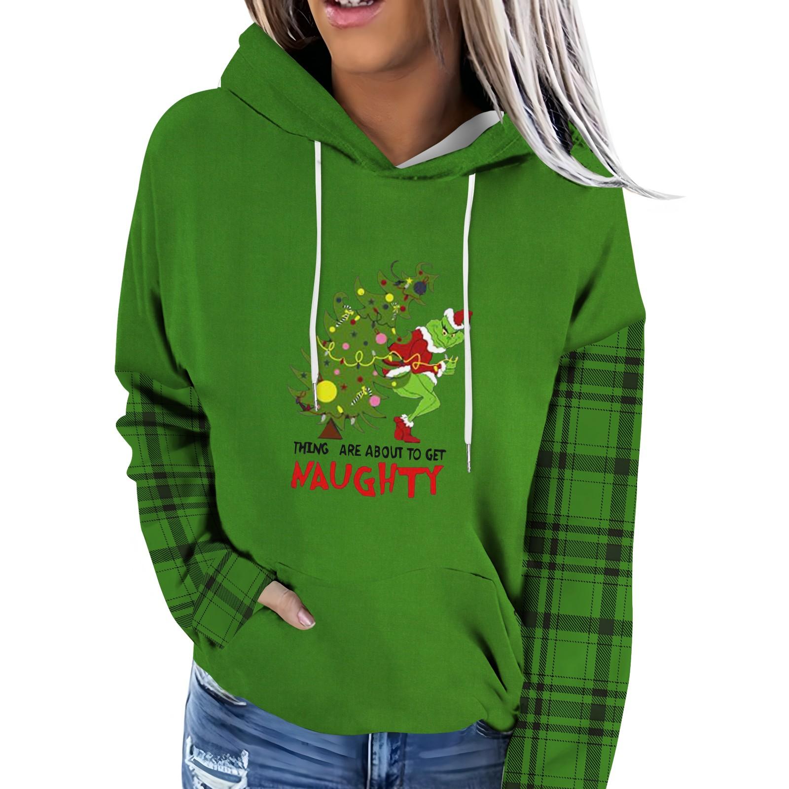 

Женская модная повседневная толстовка с капюшоном и принтом Greentown с длинными рукавами S