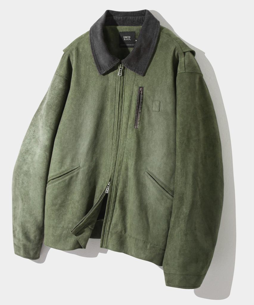 Dimitri Black 2Way Og Essential Detroit Suede Jacket_Olive