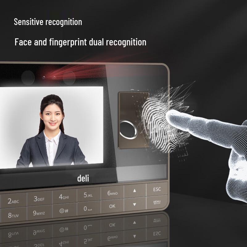 Deli Smart Face & Fingerprint Attendance System