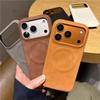 Luxury Skin Feel Sheepskin Leather Magnetic Phone Case for iPhone 17 Air 13 Mini 12 11 14 15 Plus 16 Pro Max XS XR X Matte Cover