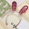 Rabbit Ears Headband Glitter Sequin rabbit Hairbands Shiny Headband Hair Metal Hoop Hair Party Decoration