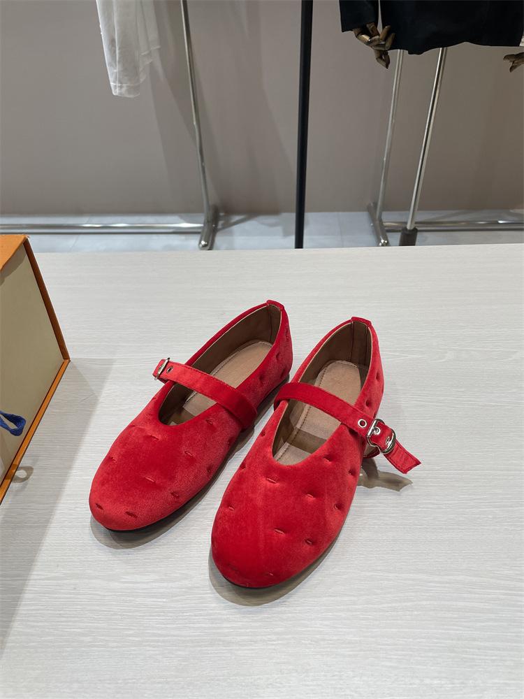 Cowhide version~ Autumn and Korean version of the new niche design retro style flat Mary Jane shoes children's square head shallow mouth single shoes