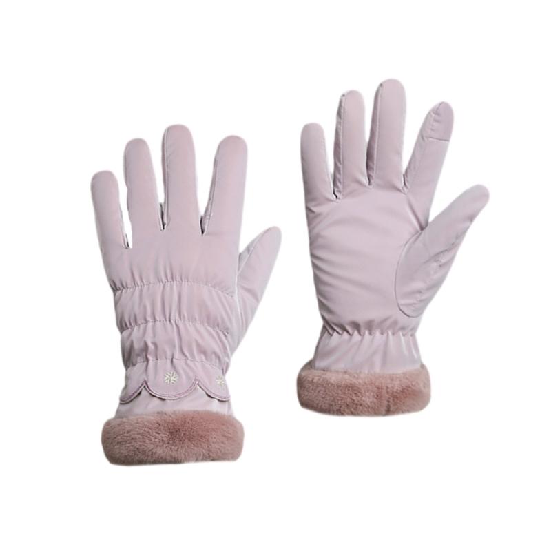 Ski Gloves Women Winter Gloves Thickened Snow Gloves Windproof Coldproof Touchscreens Sport Thermals Gloves for Skiing