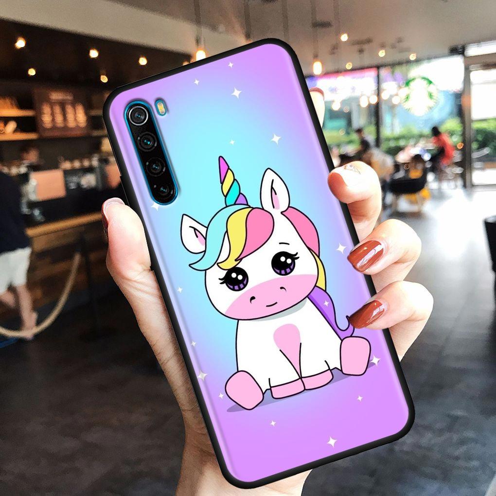 Cute Cartoon Rainbow Unicorn Animal Phone Case For Xiaomi Redmi 9 9C NFC 9T 10 10C 6 8 A K40 K50 Pro Plus Soft Shell Cover Cases