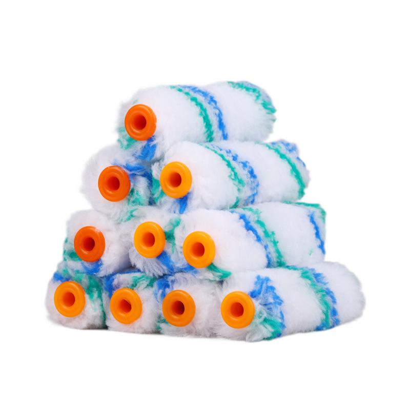 10Pcs 4-inch Mini Fabric Paint Roller Cover Nap Painting Refill 1/4\ Hole Dia