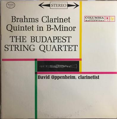 LP Record JOHANNES BRAHMS - DAVID OPPENHEIM / - Clarinet Quintet In B-Minor MS6226 Columbia Master 1962 US Classical Used