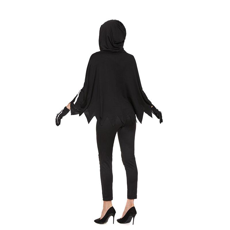 Cosplay Halloween, adult couple, grim reaper costume, creepy skeleton ghost costume, masquerade costume