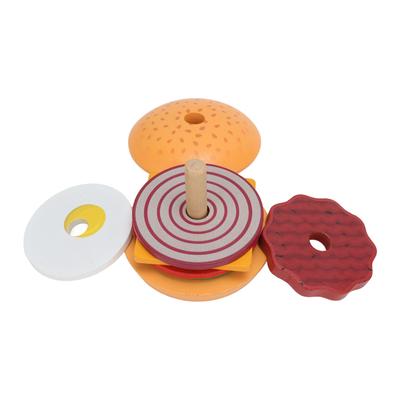Fast Food Cooking Play Set Composite Wood Cute Shape Improve Coordination Skill Play House Toys for Children