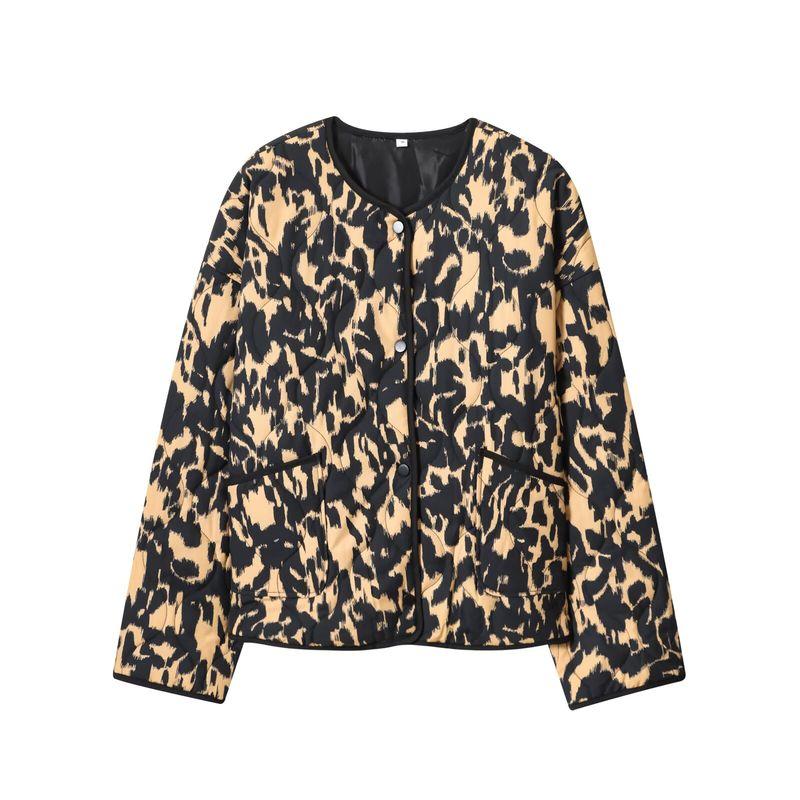 

Araltay New Arrival Fashion Style Women s Snakeskin Fashion Design Print Snap Button Long Sleeves Jacket 8110506 Yellow L