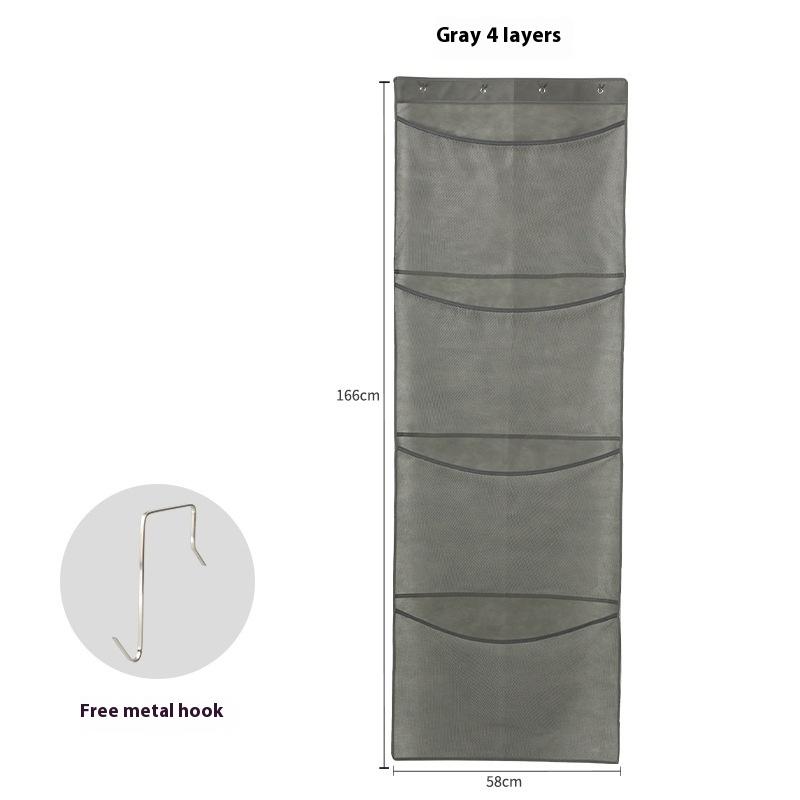 1Pcs Mesh Breathable Multifunctional Toy Storage Bag Over The Door Organizer With 2/4 Large Pockets Hanging Storage Shelves