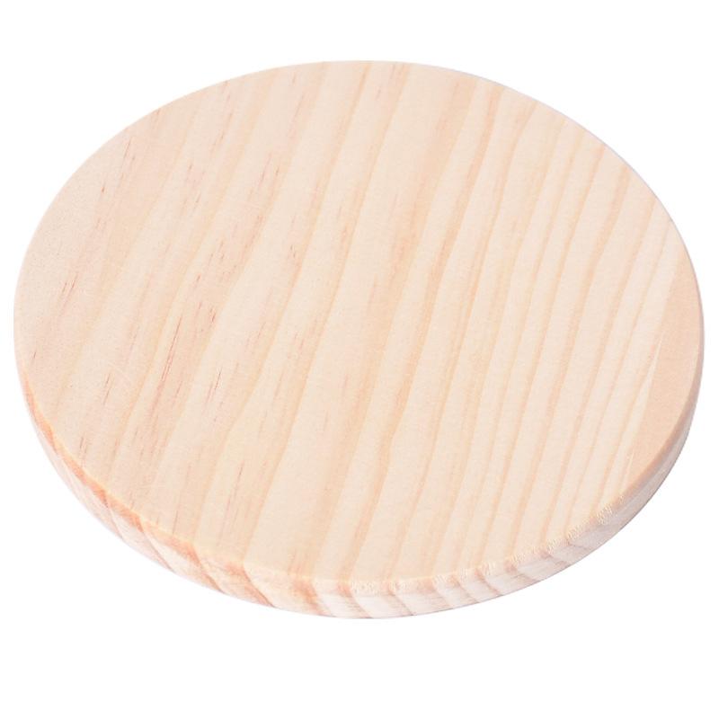 1/3/5Pcs Unfinished Natural Wood Coasters Non Slip Heat Resistant For Home Kitchen Coffee Bar Diy Projects