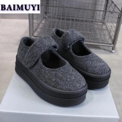 Flats Suede Women Mary Janes Shoes Platform Fashion Shoes Woman 2025 Trend Autumn New Walking Cozy Pumps Dress Zapatos Ladies