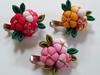Set of 3 Mini Flower Clips Chirimen Craft Kit -