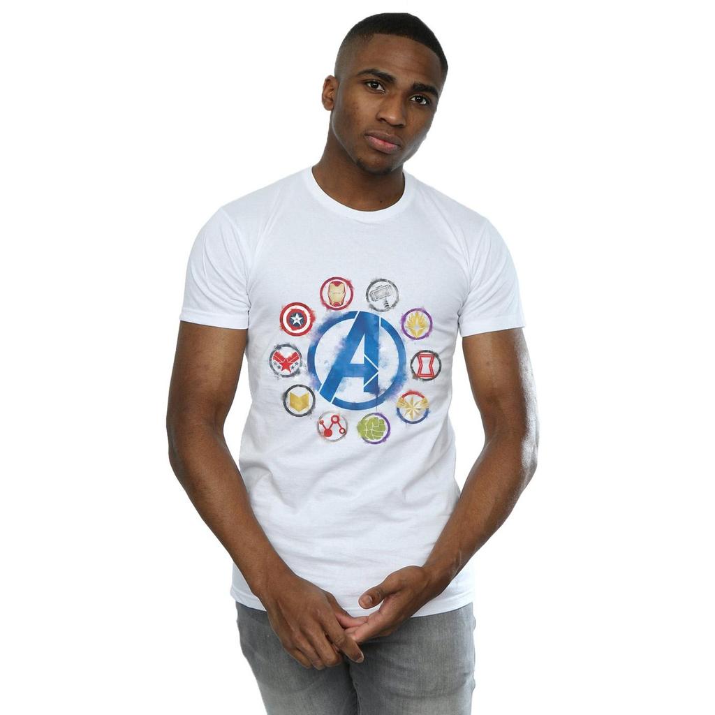 Marvel Mens Avengers Endgame Painted Icons T-Shirt