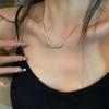 Cold wind simple broken silver collarbone chain new trendy exquisite niche design necklace women