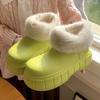 High-top Waterproof Bag Heel Cotton Shoes Winter Indoor Home Velvet Warm EVA Outer Wear Rain Boots Cotton Slippers