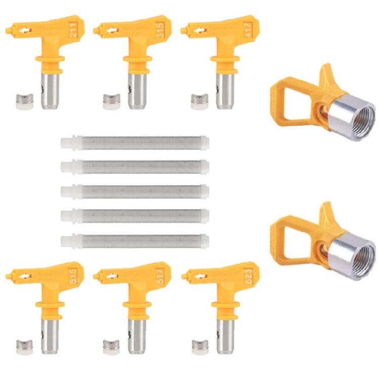 Premium Airless Sprayer Components Set with Nozzles Seat Filter Heat Resistant Metal Plastic Painting Tool Part