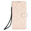 For ZTE Blade A76 5G Wallet Case Dot Pattern Imprint PU Leather Phone Cover with Wrist Strap