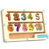 Walking Ball Magnetic Digital Beads Wooden Puzzle Activity Board  Attention Training Games