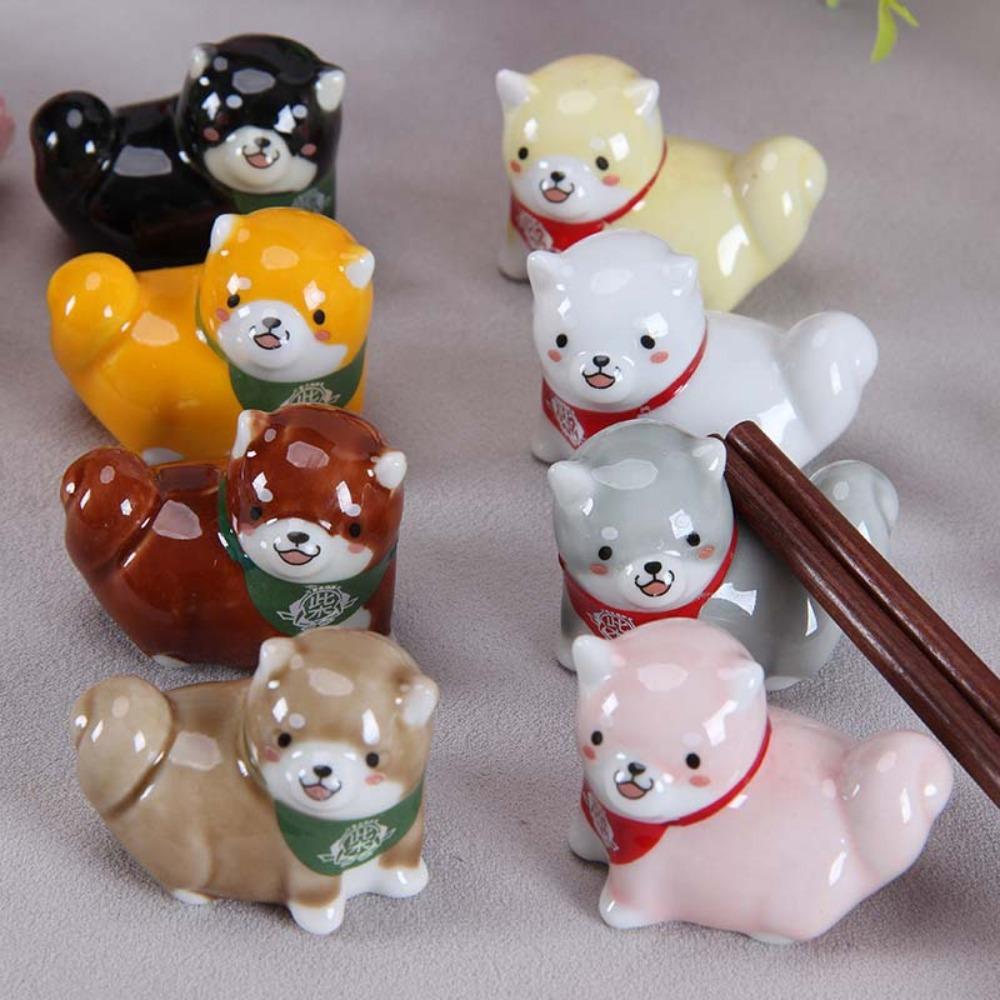 Dog Shape Chopstick Rest Cartoon Spoon Rack Holder Practical Table Decor  Decor