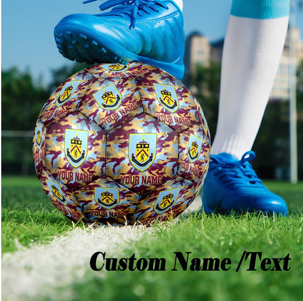 Size 5 Football Custom Name Text, Outdoor Training Soccer BallBurnley Football