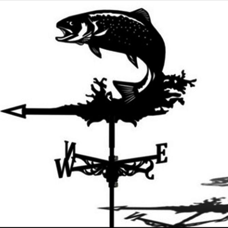 Wetterfahnen-Ornament aus Edelstahl für den Außenhof