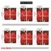 2pcs 2D flat printing Merry Christmas Curtains red Christmas Polyester Without Electricity Party Decorations Use for Home Wall