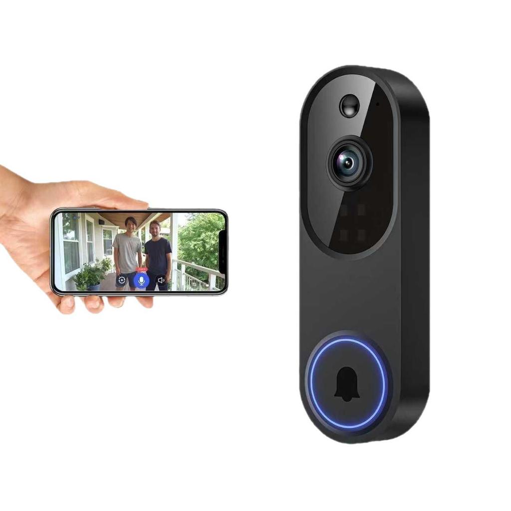 Smart Wireless Video Doorbell with Remote Intercom for Home Security