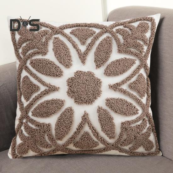 Kissenbezug in Kontrastfarbe, Bohemina-Stil, 3D-Blumendekor, Home-Office-Party-Dekor, Schlafzimmer, Auto, Wohnzimmer, Sofa, Überwurfkissenbezug