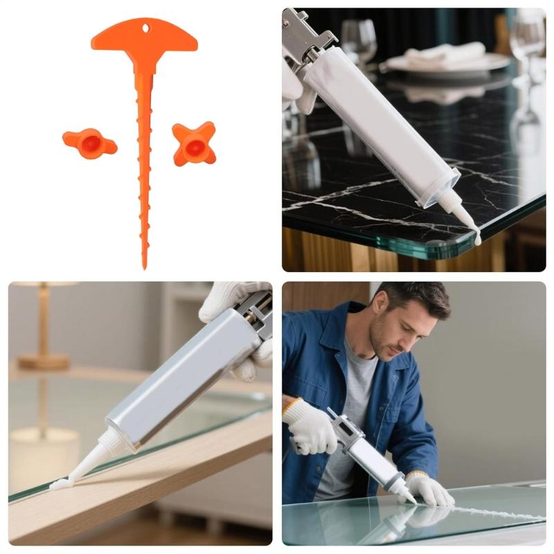 Caulk Tube Cover For Sealing Preserving Caulk Storage Glass Sealing Lid With Unclogger Hygienic Airtight Tool