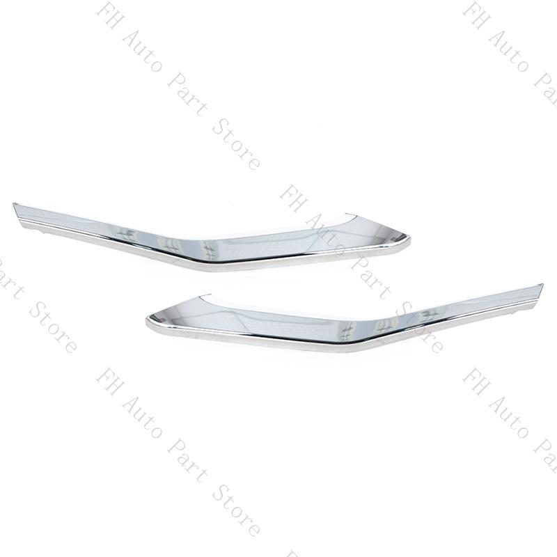 For Mitsubishi Eclipse Cross 2018 2019 2020 2025 Front Bumper Headlight Lower Chrome Trim Strip Molding Decorative Cover Lid
