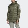 adidas Damen Essentials Leichter Daunen-Parka mit Kapuze Legacy Green GH4591