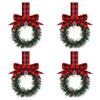 2026 New 4PCS/6PCS With Small Christmas Wreath Hanging Cabinet Garland Reusable Versatile For Home Thanksgiving Day