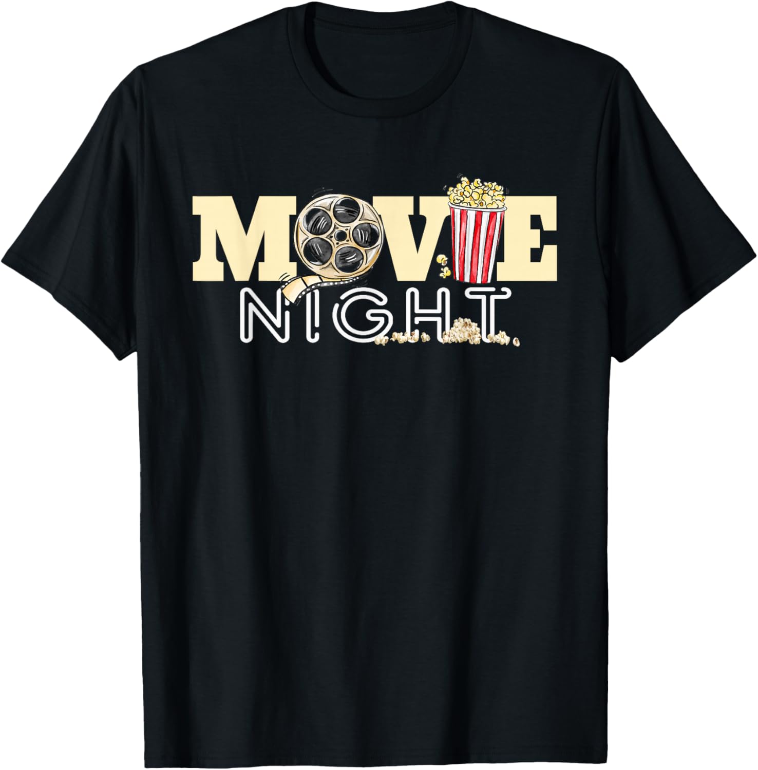Movie Night T-Shirt Family Movie Night Shirts Popcorn Tees T-Shirt S разноцветный