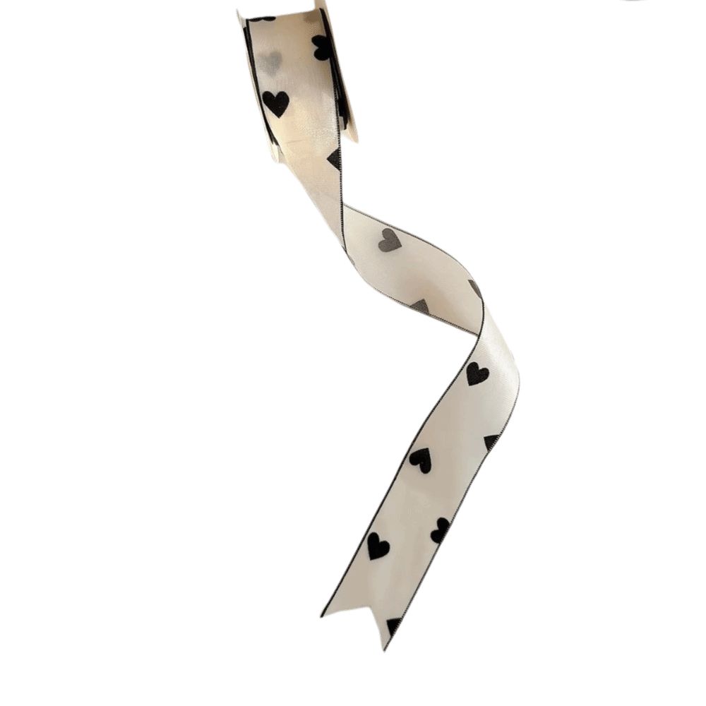 Polyester Love Printed Ribbon 10 Yard Soft Silk Ribbon Retro Elegant DlY Ribbon DIY Making