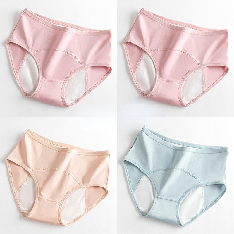 

Хлопковое нижнее белье для девочек, защитные брюки с защитой от боковых протечек для женщин, дышащие и быстросохнущие гигиенические брюки 4XL