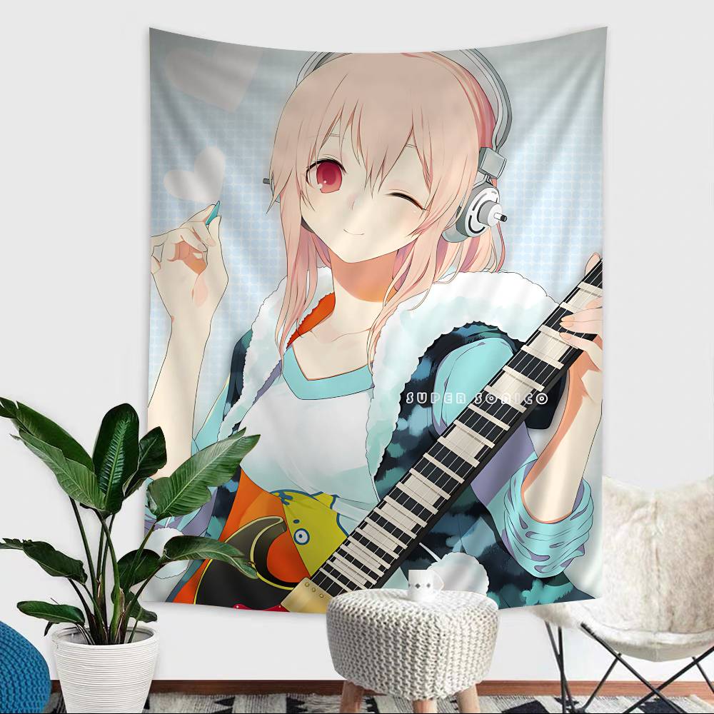Beautiful Girl SUPERSONICO Hippie Wall Hanging Tapestries For Living Room Home Dorm Decor Art Home Decor