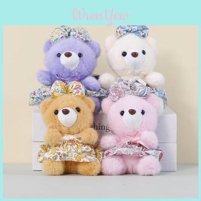 Plush Teddy Bear Keychain With Cartoon Dress For Kids And Bag Decor