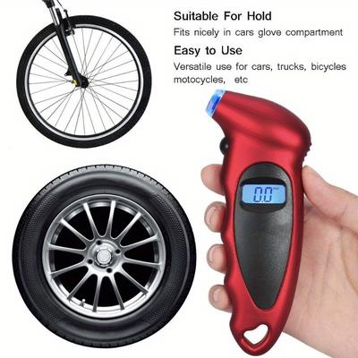 LCD Display Digital Tire Pressure Gauge 0-150 PSI Backlight High-Precision Monitoring Car Monitor Barometer Tire Pressure Gauge