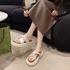 2025 new fashion national style slippers women's summer wear super fire thick bottom beautiful not tired feet with skirt cool slippers