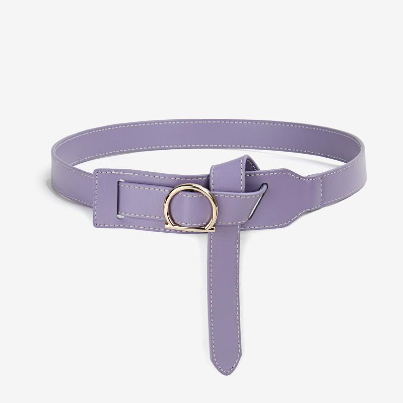 Women's Genuine Leather Belt Without Hole Design High-end Slimming Waist with Suit Jacket Trendy Women's Cowhide Leather Belt