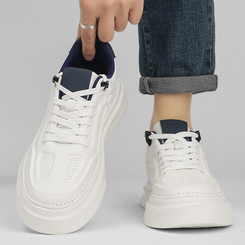Men's Shoes New Summer Breathable Versatile Casual Board Shoes Men's High Sense Thick Sole