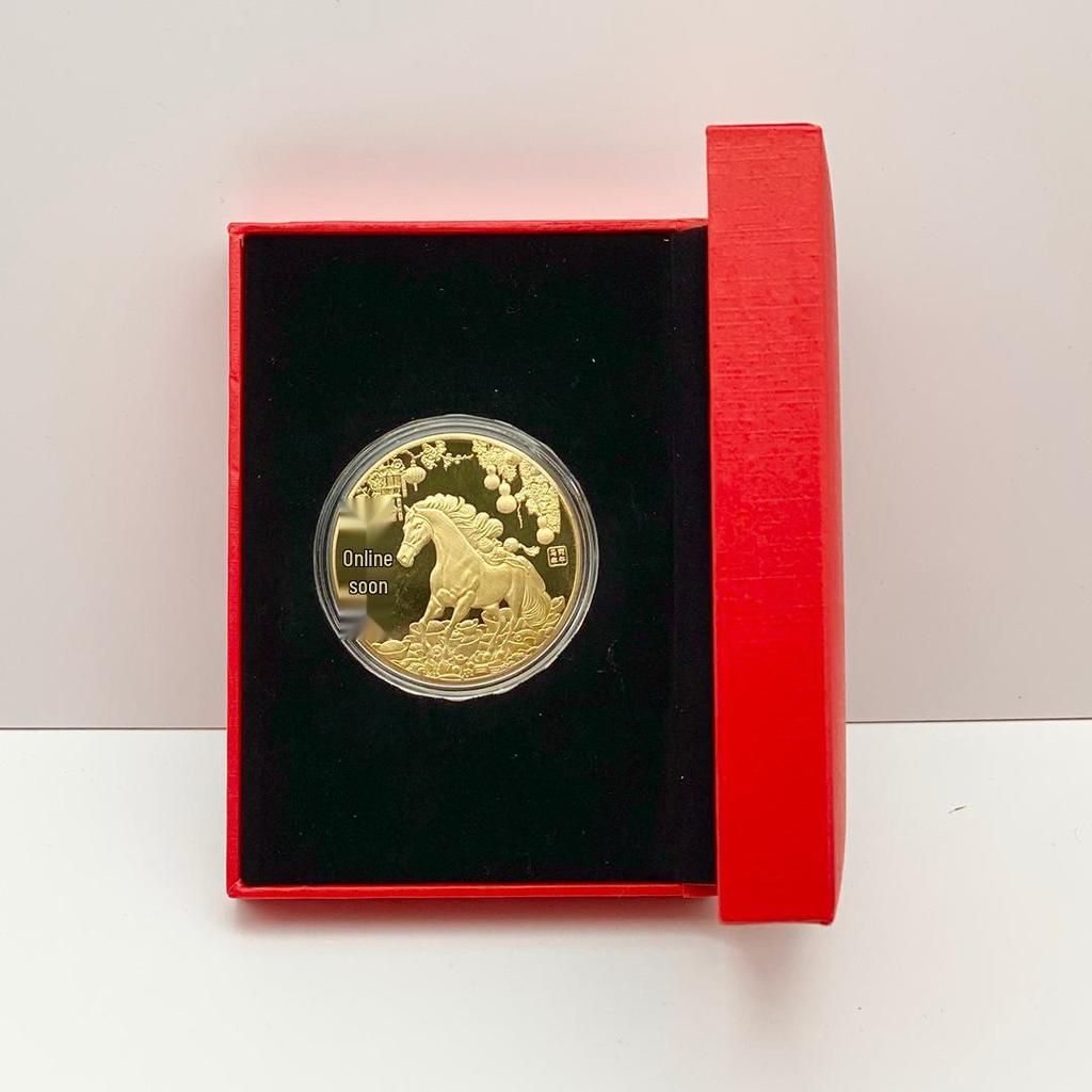 2026 Året för Hästen Zodiakens Minnesmynt - 3D Relief Metallmynt Souvenir